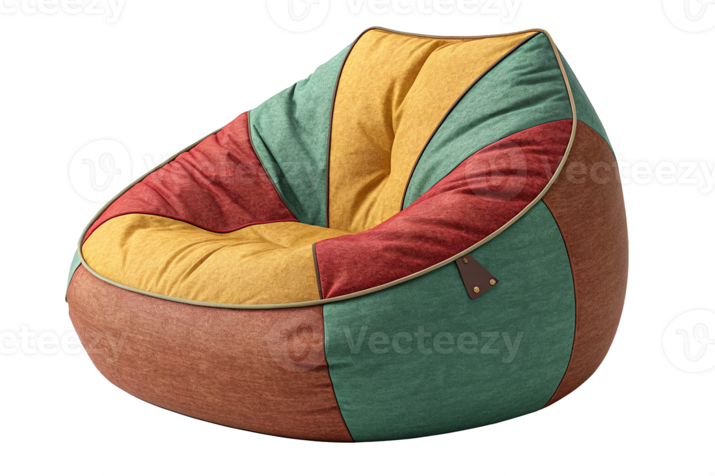 Bean Bag chair isolated-generated by ai png