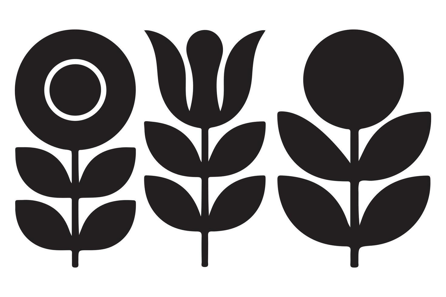 Stylish Black and White Floral Design for Decor vector