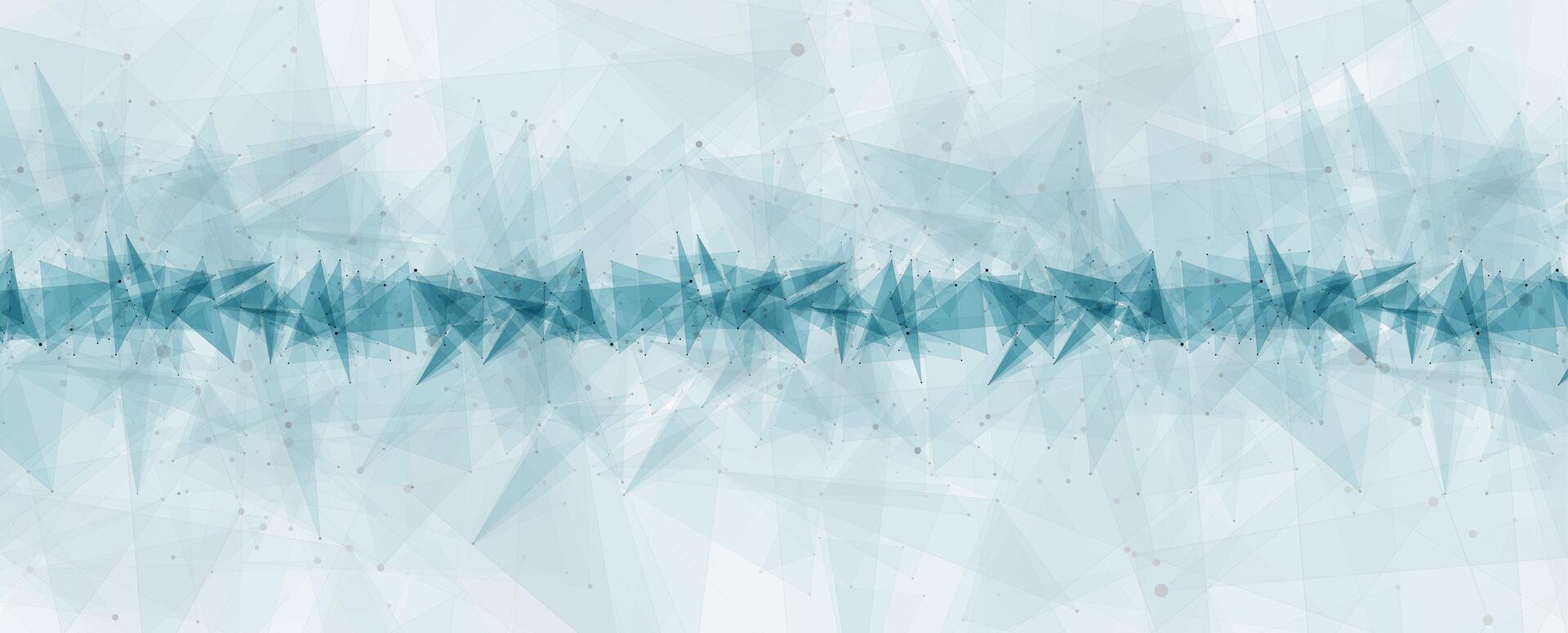 a blue and white abstract background with triangles vector
