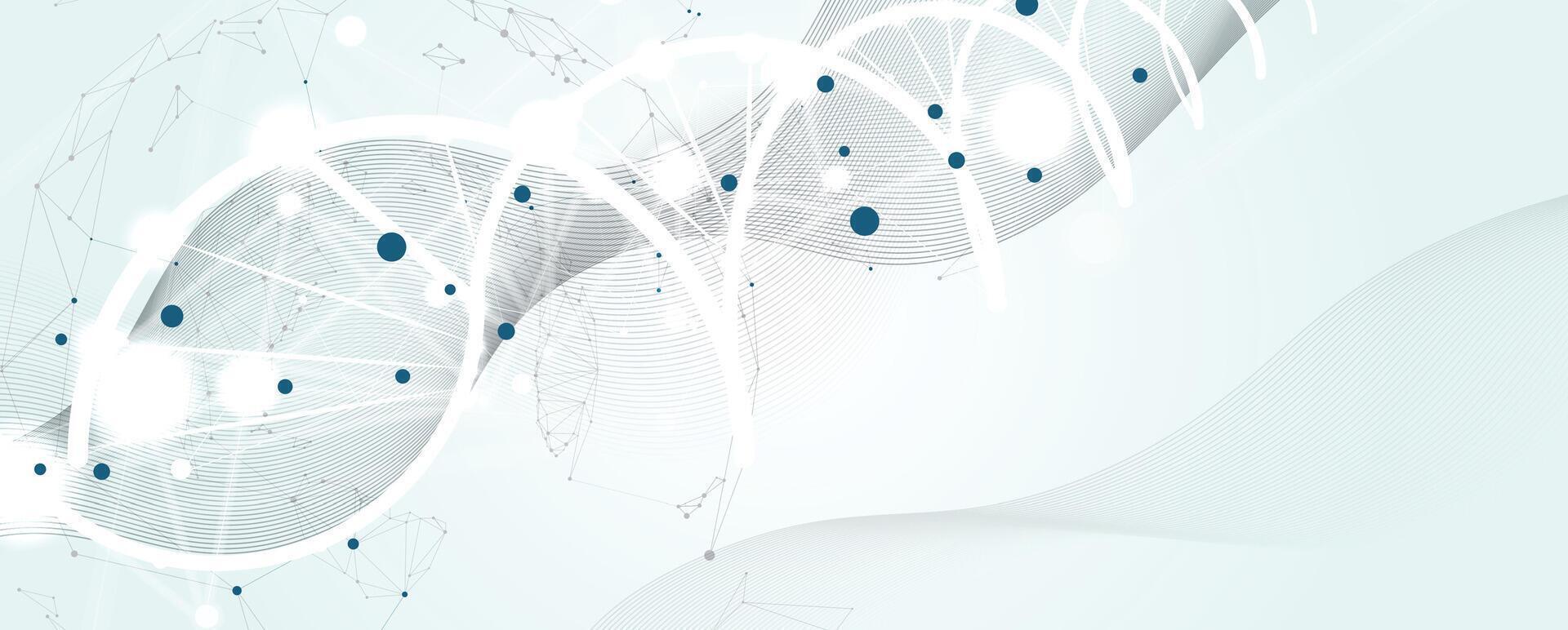 a white background with a dna structure vector