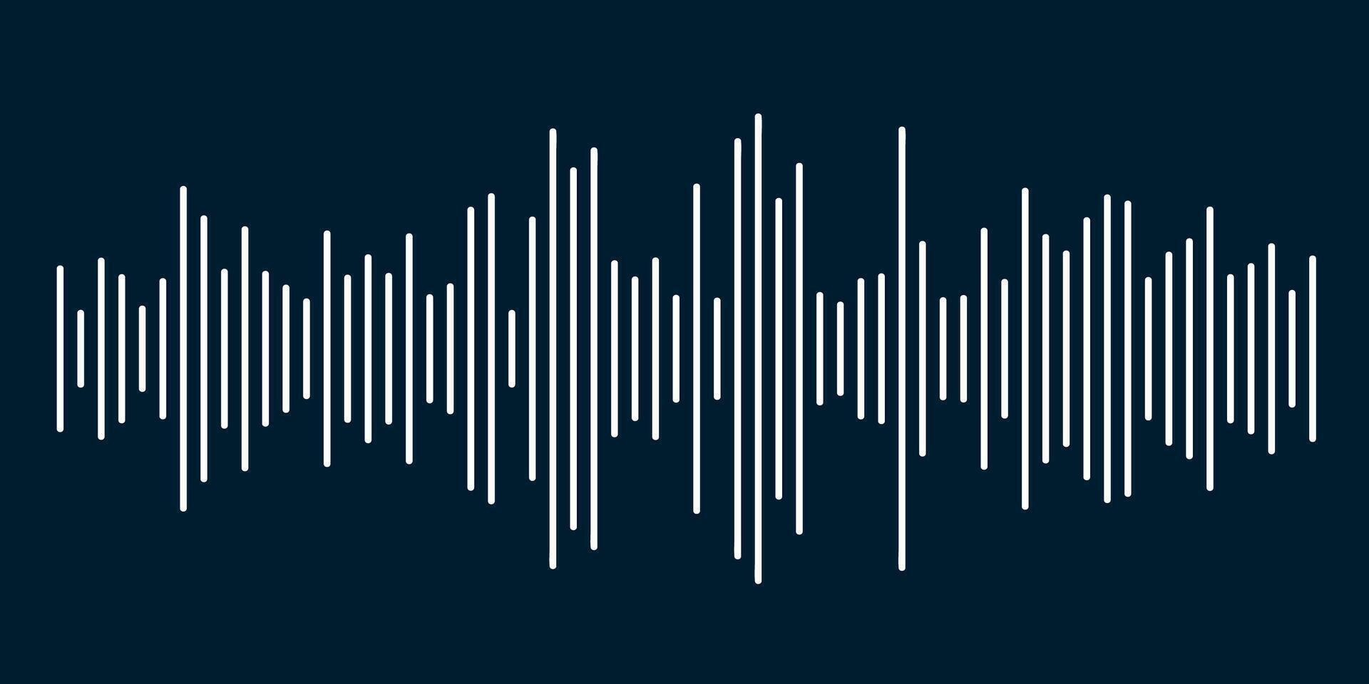 Minimal sound wave banner design background vector