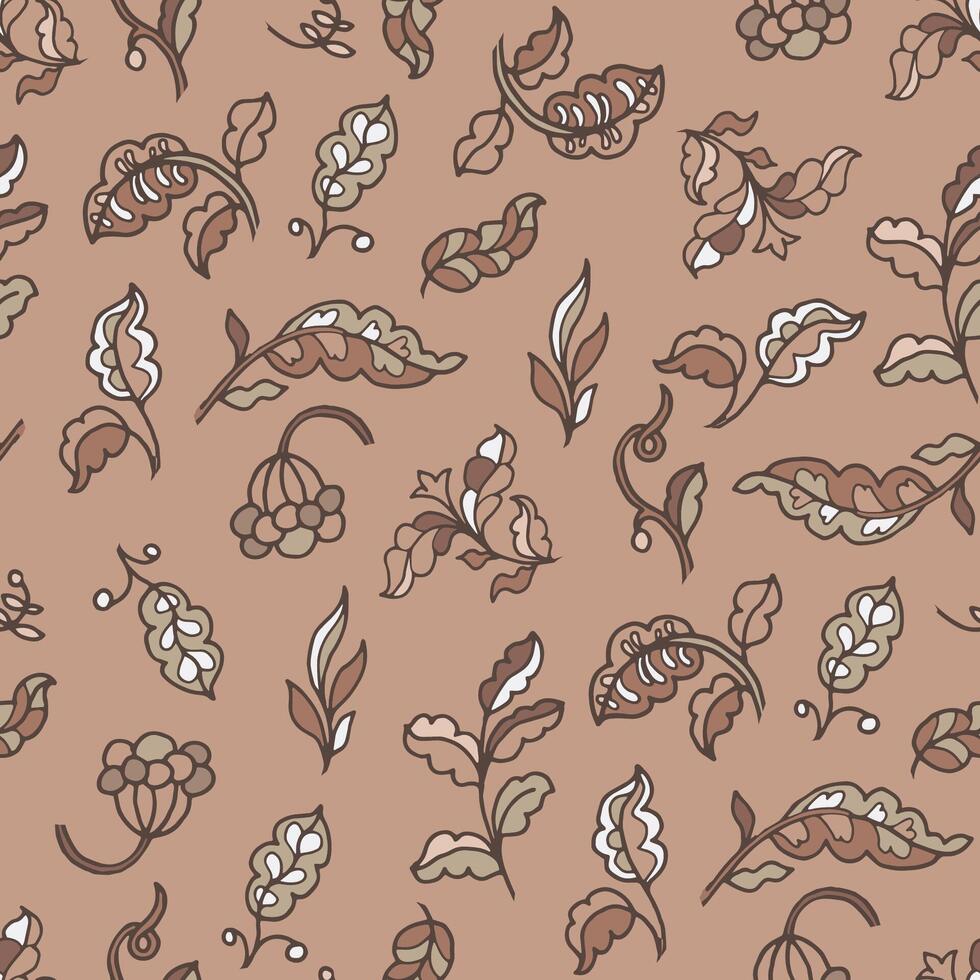 Earthy Floral Seamless Pattern vector