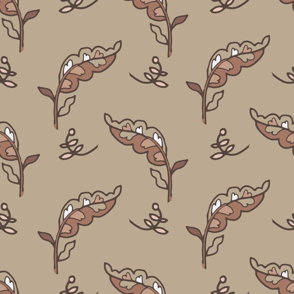 Delicate Leaf Seamless Pattern vector