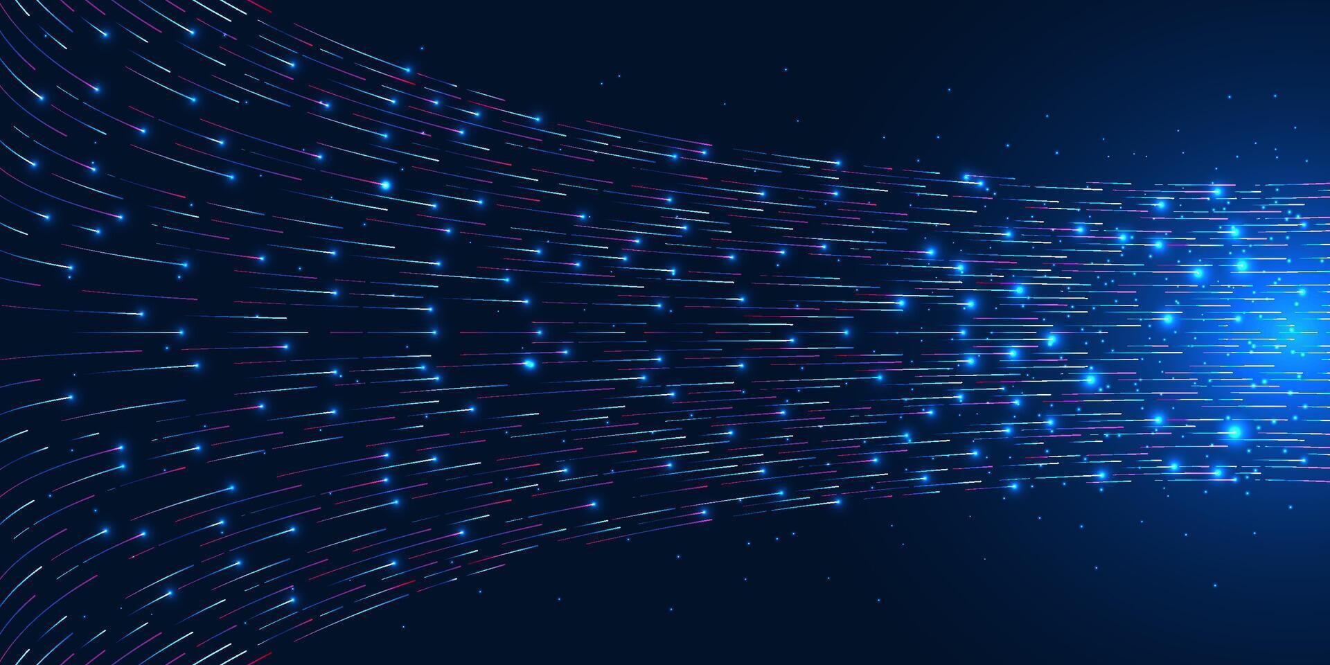 Big data The lines that rise simultaneously represent the use of technology to store, process, and analyze, including Big Data, AI, Machine Learning, Cloud Computing, and Data Analytics. vector