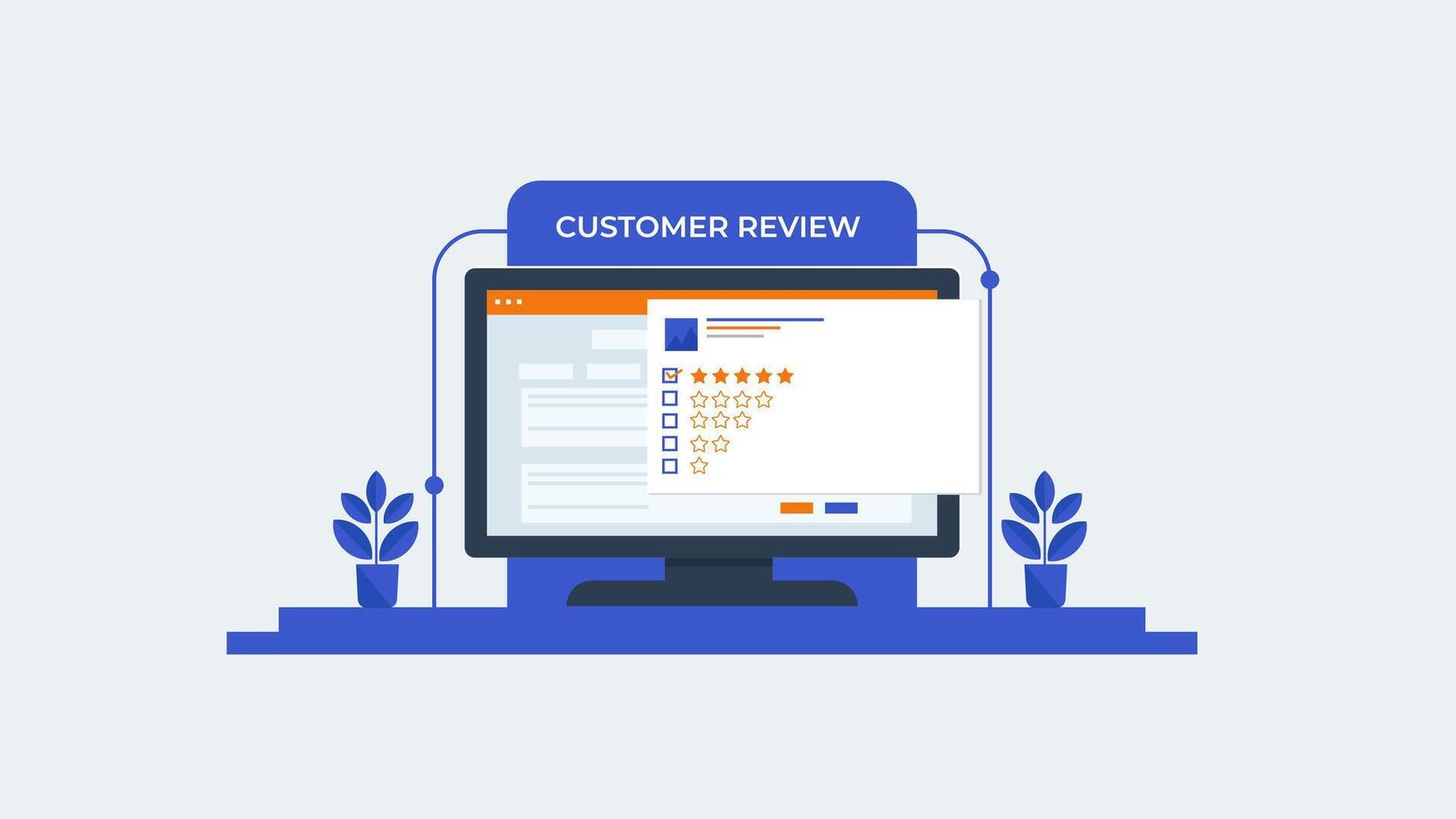 customer product Reviews Feedback and rating vector