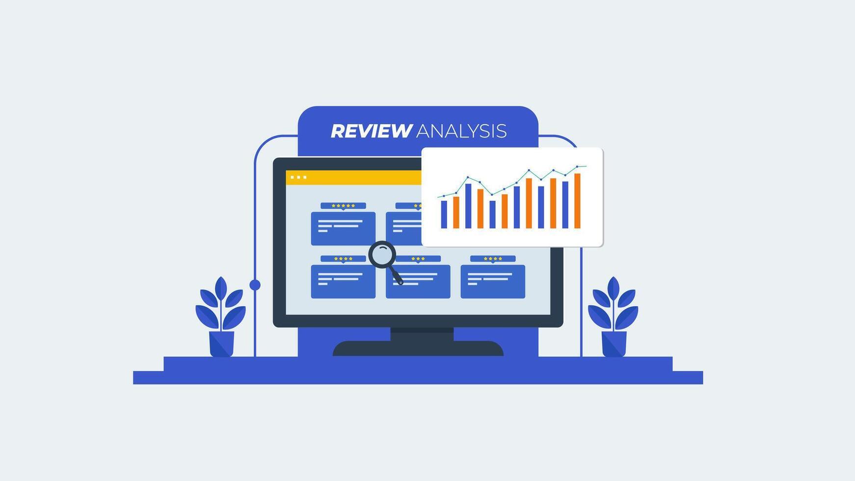review rating analytic. Online Reviews Feedback vector