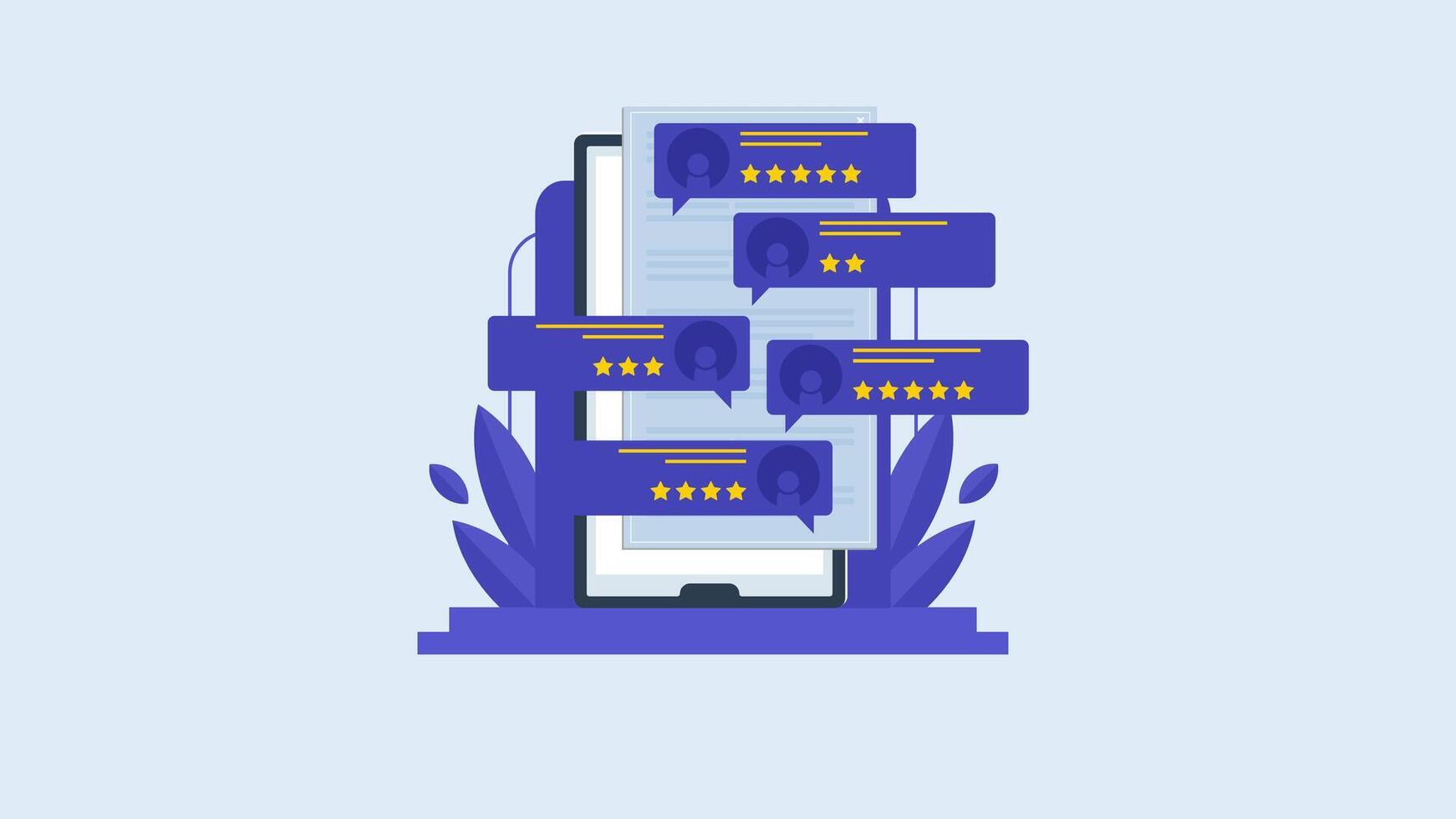 Online Reviews Feedback and rating vector