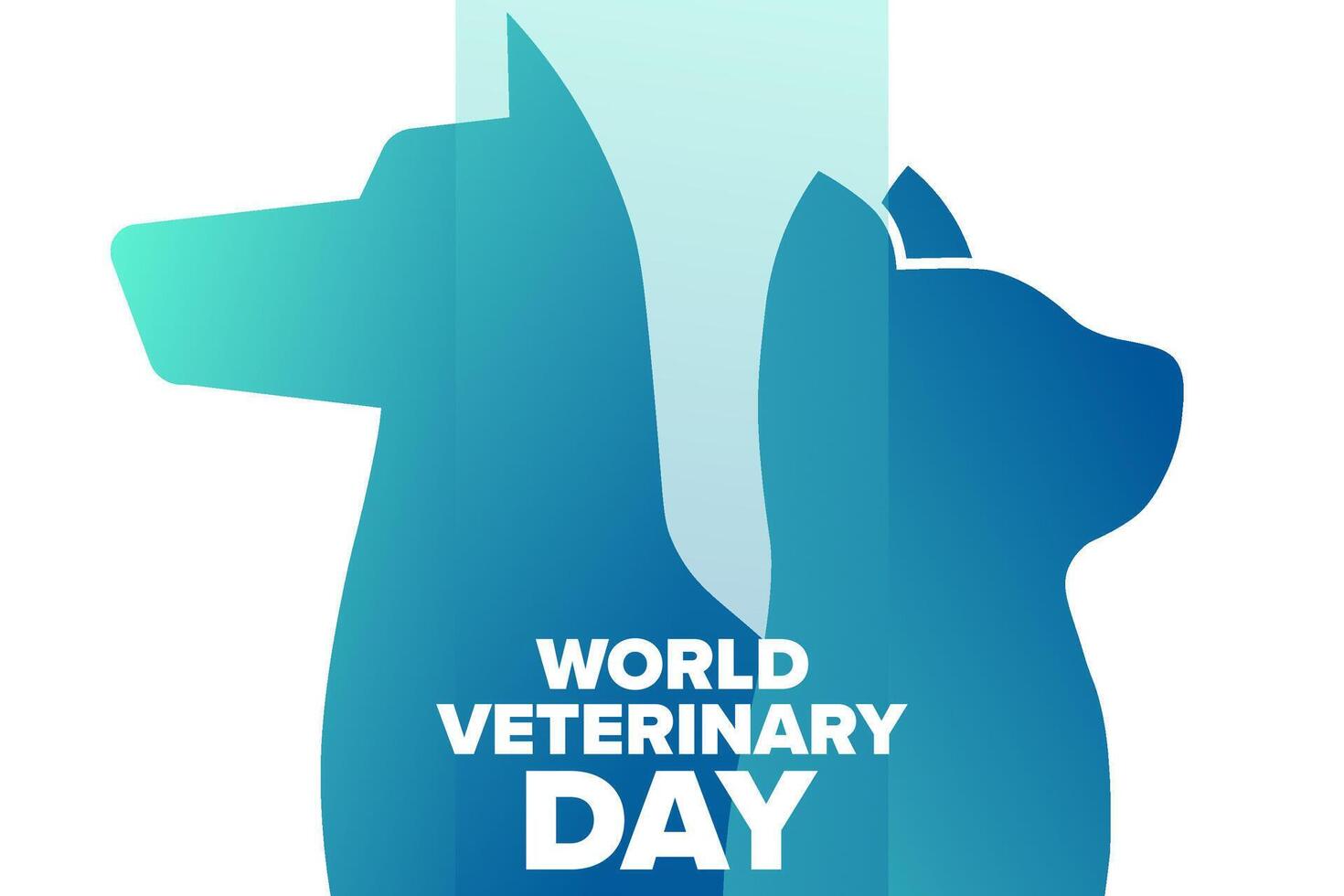 World Veterinary Day. Holiday concept. Template for background, banner, card, poster with text. EPS illustration. vector