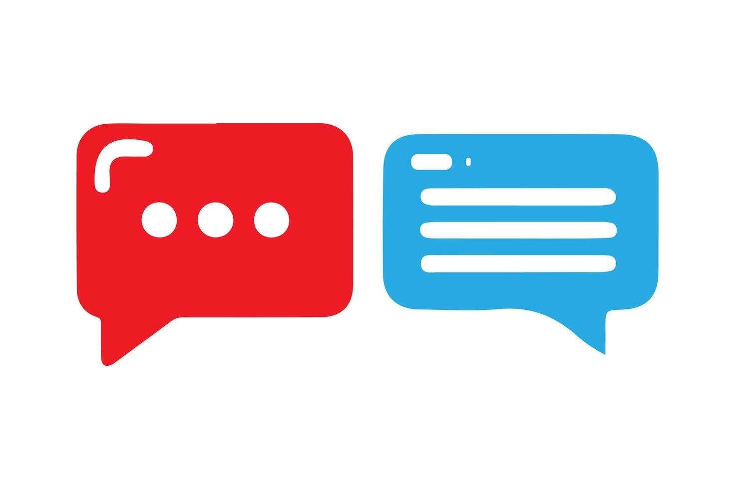 Chat bubble icon set. vector