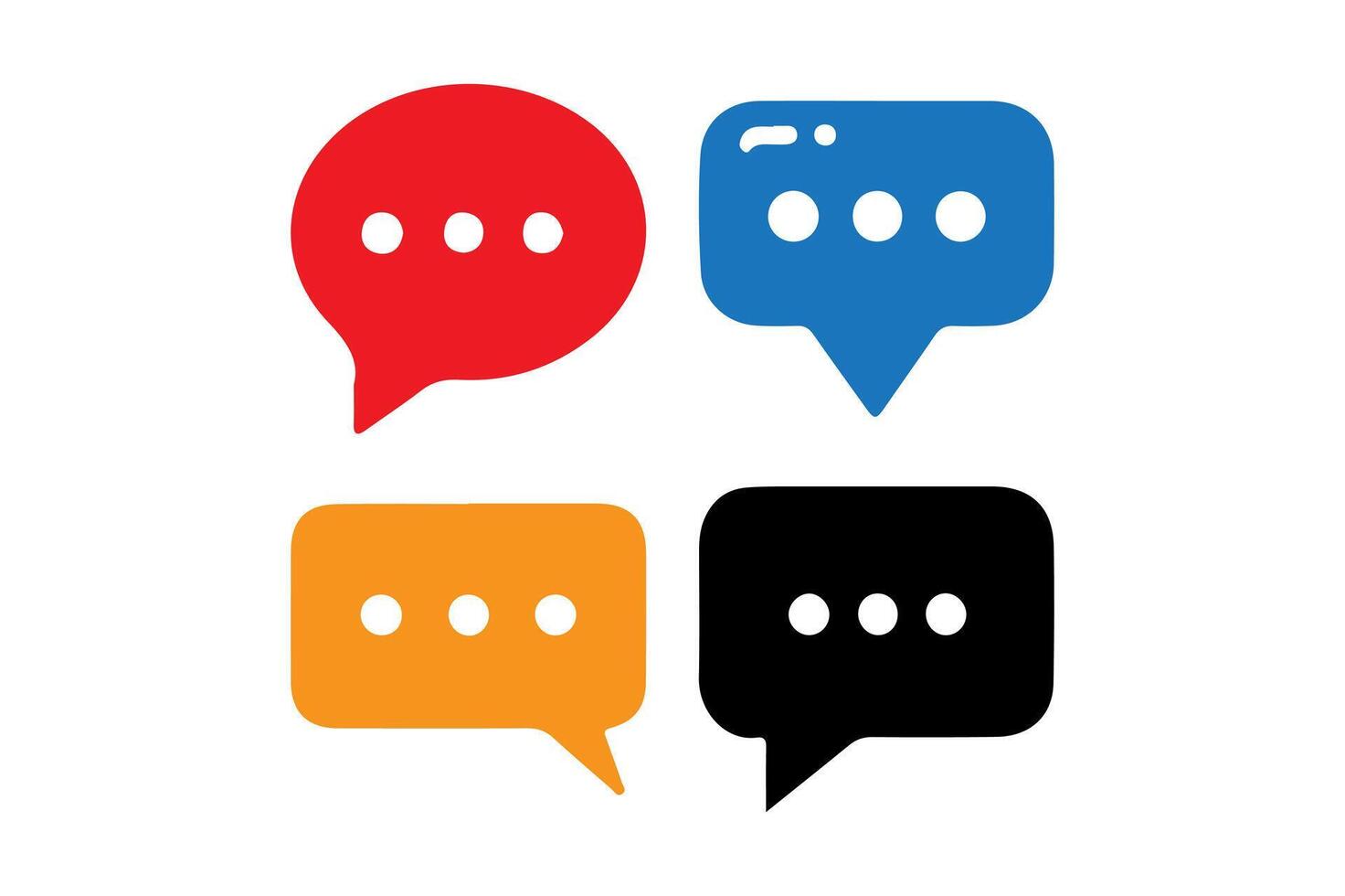 Two speech bubble icons vector