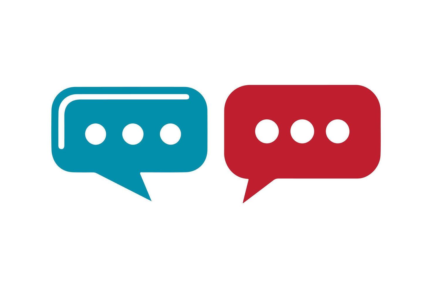 Chat icon on white background. vector