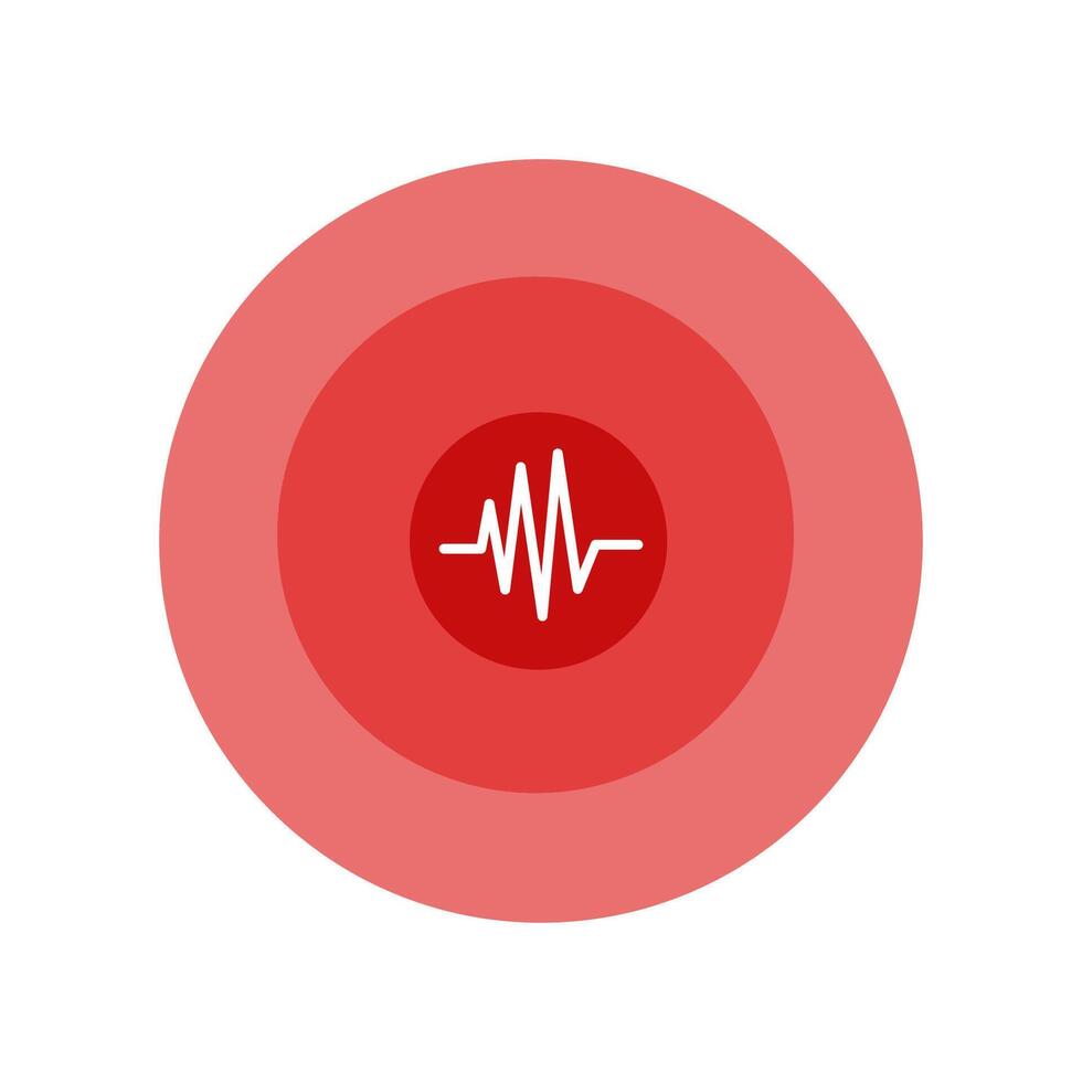 earthquake disaster shaking building and warning concept vector