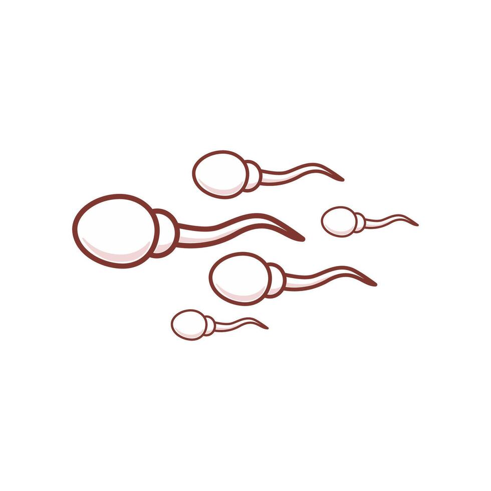 cute sperm cartoon character vector