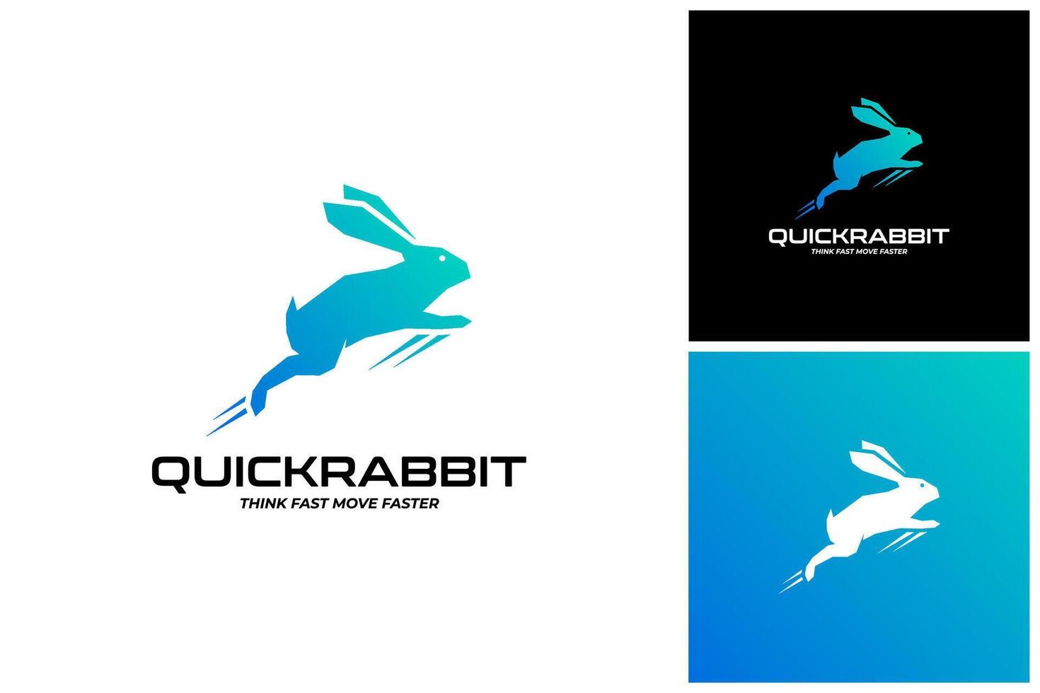 Modern Minimalist Rabbit Design Logo vector
