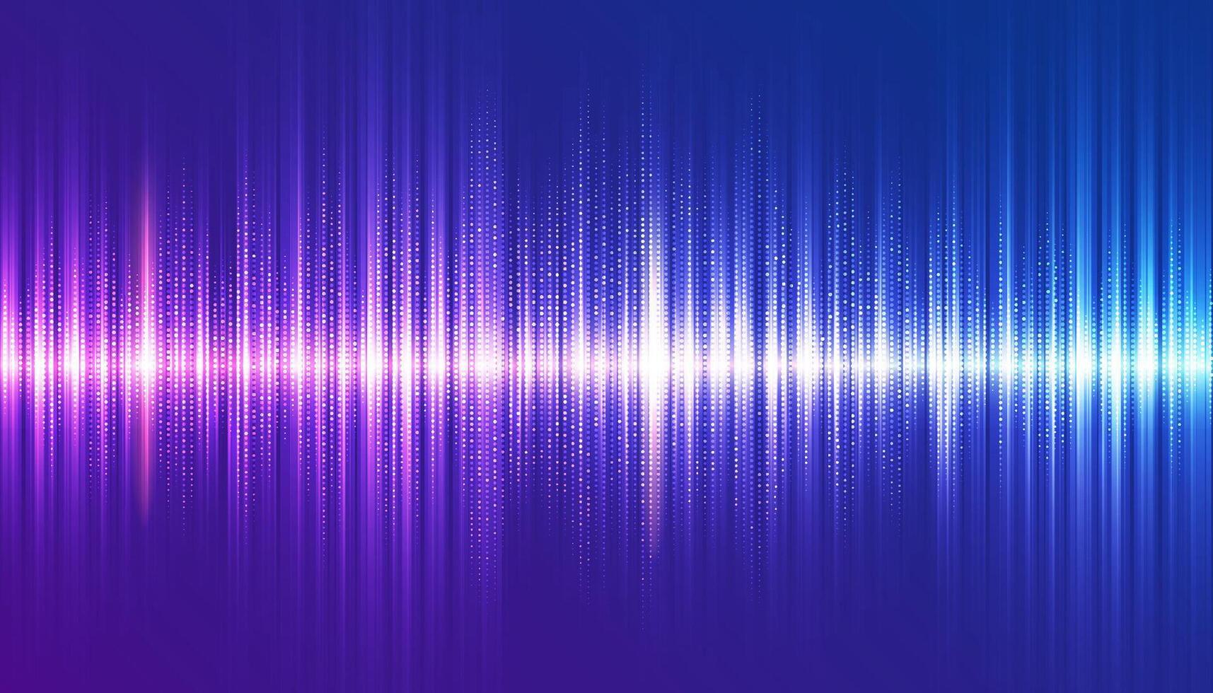 abstract digital blue-purple wave form, futuristic sound wave pattern for background or backdrop vector
