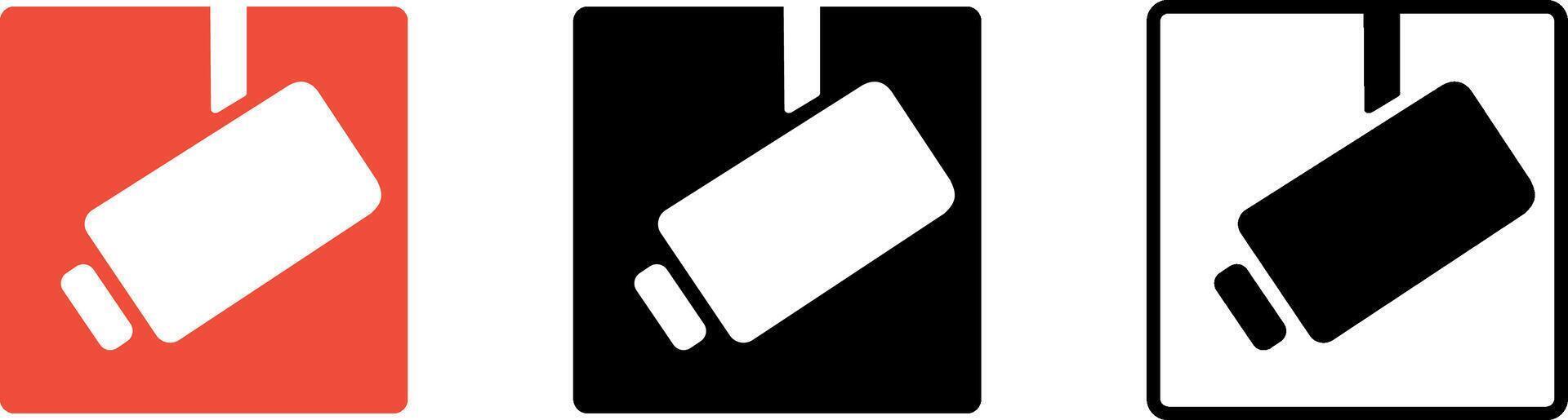 Security camera symbol, icon set vector