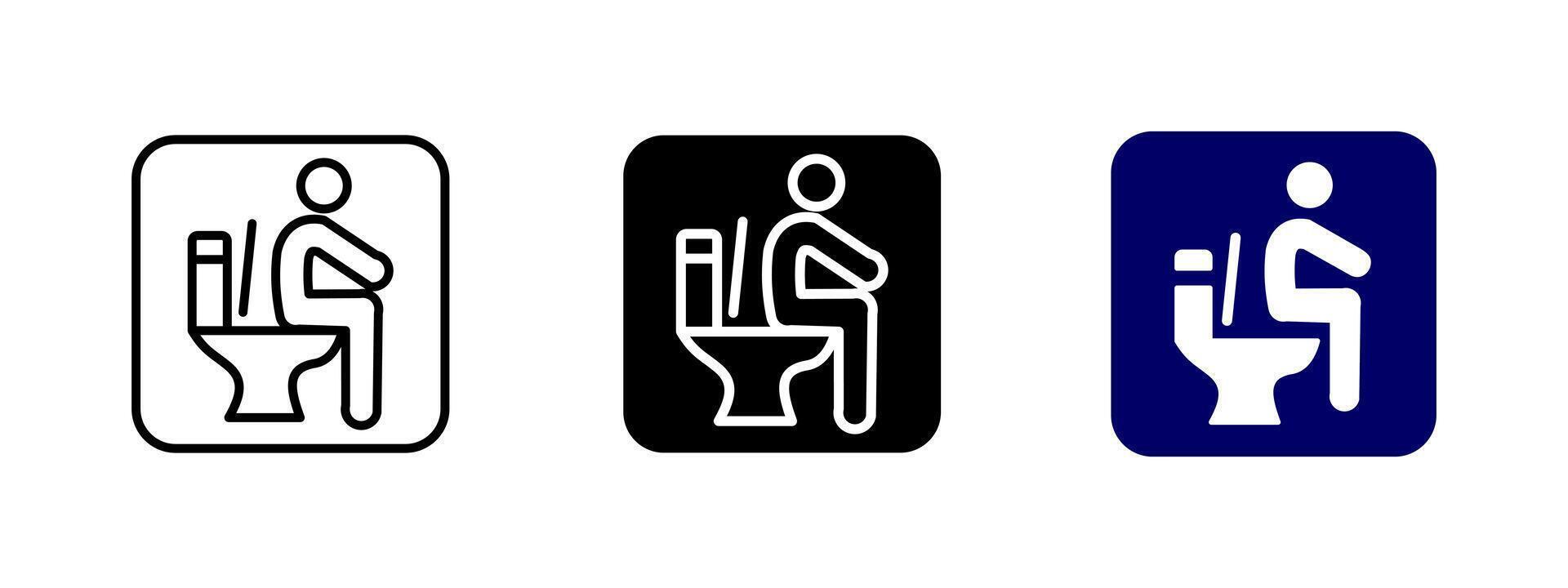 Toilet icon. Restroom illustration. Public bathroom sign indicating hygiene and sanitation facilities. Lavatory symbol for accessibility and convenience in public and private spaces. vector