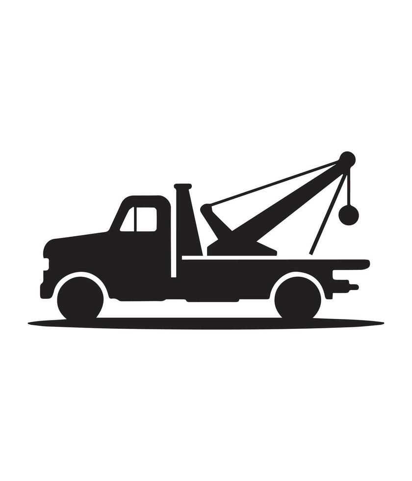 tow truck icon on white background illustration vector