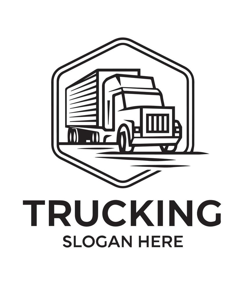 truck logo design template, illustration vector