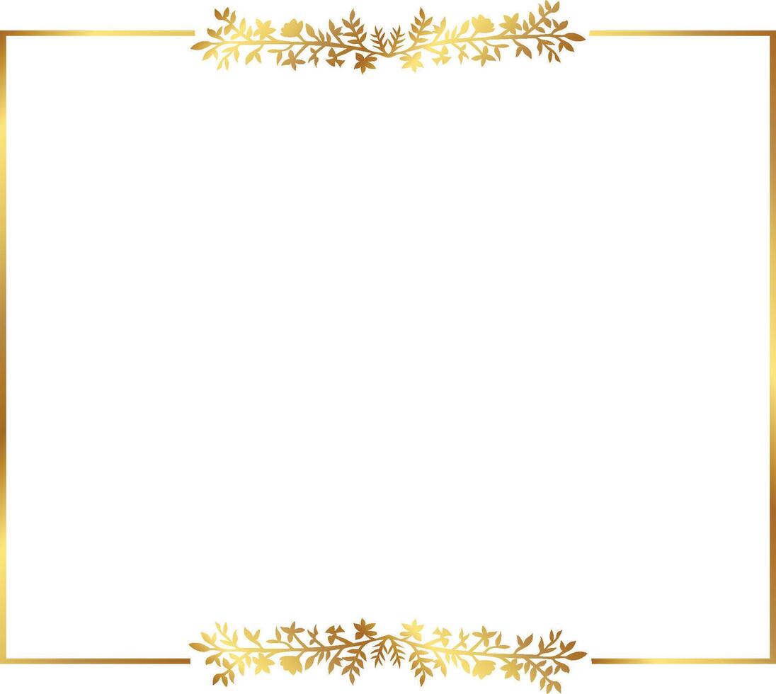Golden border warm frame certificate free illustration vector