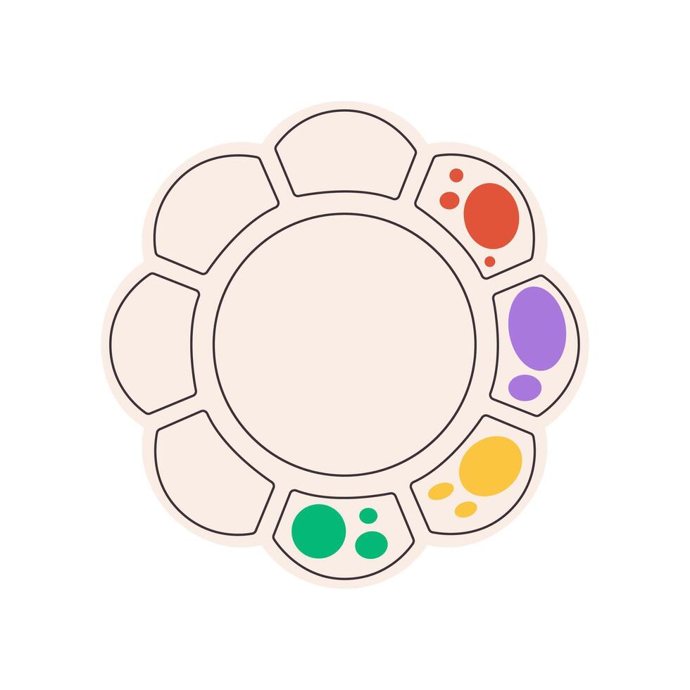 Palette with paints vector