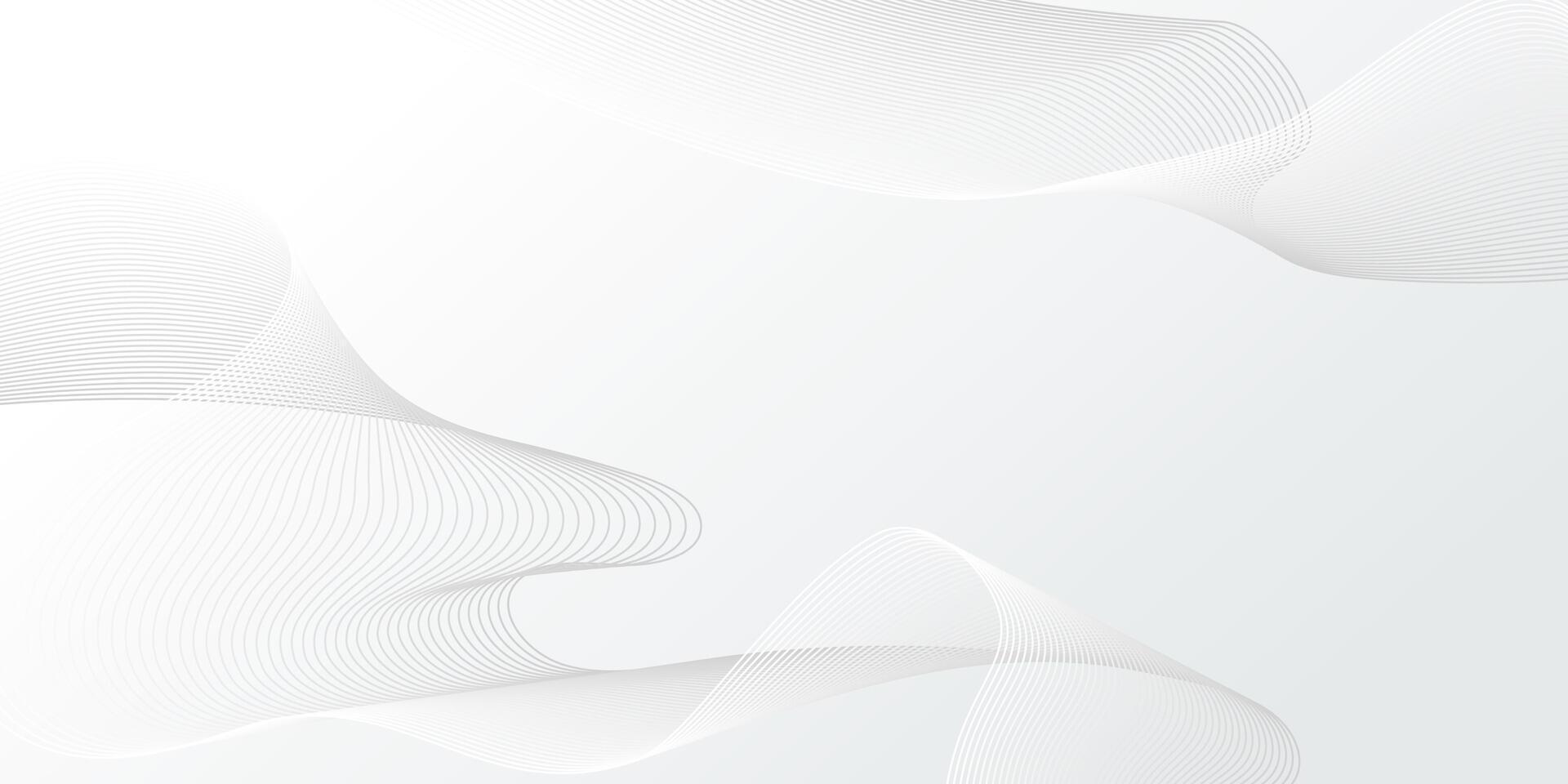 Abstract Wavy Lines with Soft Gray Colors Isolated on White Background. Playful fluid organic shapes of waves. Business concept template perfect for banners, web, landing pages, posters vector