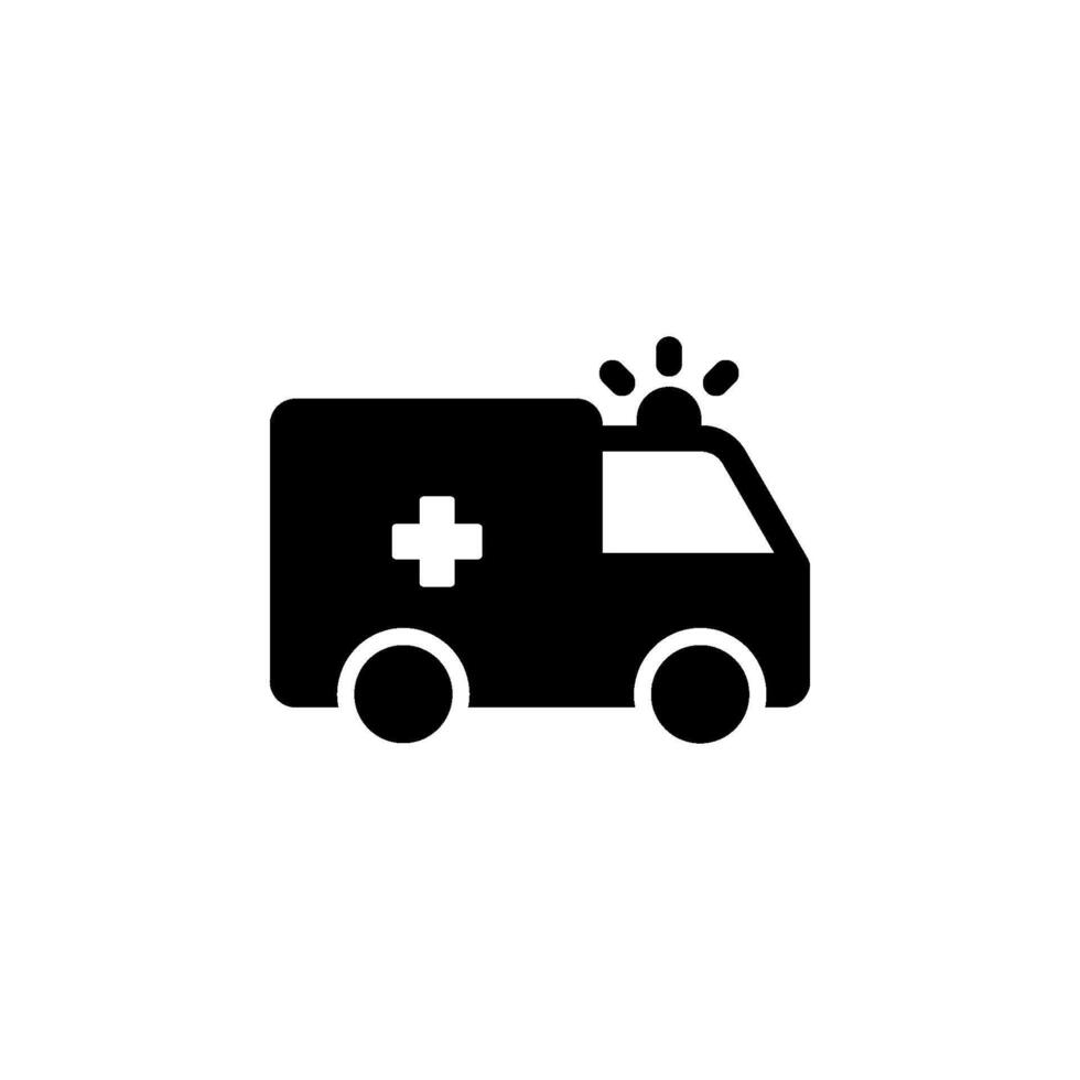Ambulance icon in simple style. Perfect for medical, healthcare, emergency, and transportation designs vector