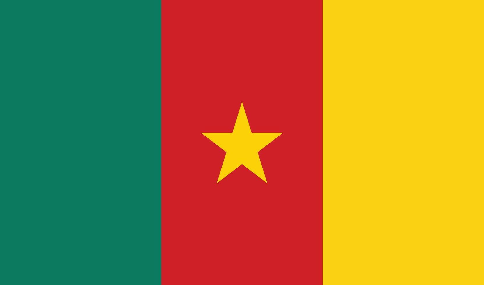 Cameroon Flag Stock Image. vector