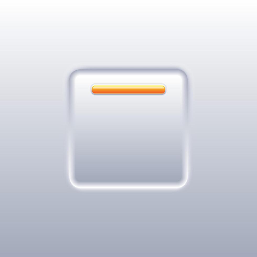 3D Rectangle shapes button neomorphism style vector