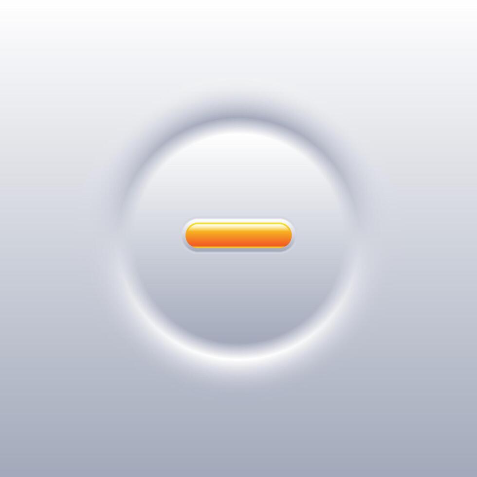 3D Circle shapes button neomorphism style vector