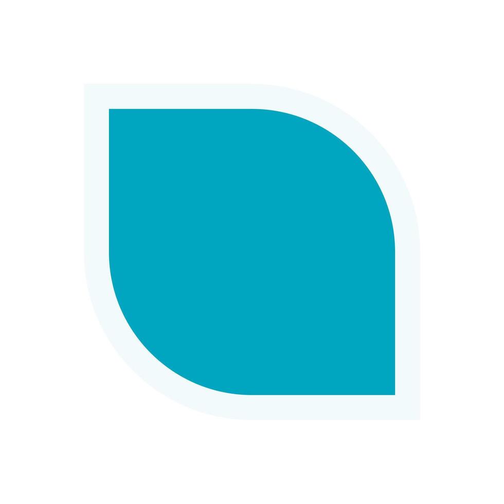 Brutalist abstract shape sticker. Modern minimal icon with flat design and bold curve. Simple graphic element, contemporary symbol of brutalism, perfect for trendy visual projects. vector
