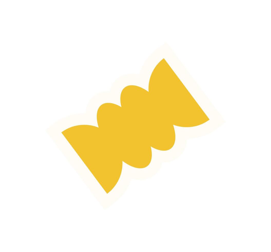 Playful abstract shape element sticker. Bold flat figure element. A modern symbol of brutalism, this graphic captures a unique visual style. Suitable for various creative projects, it adds a trendy vector
