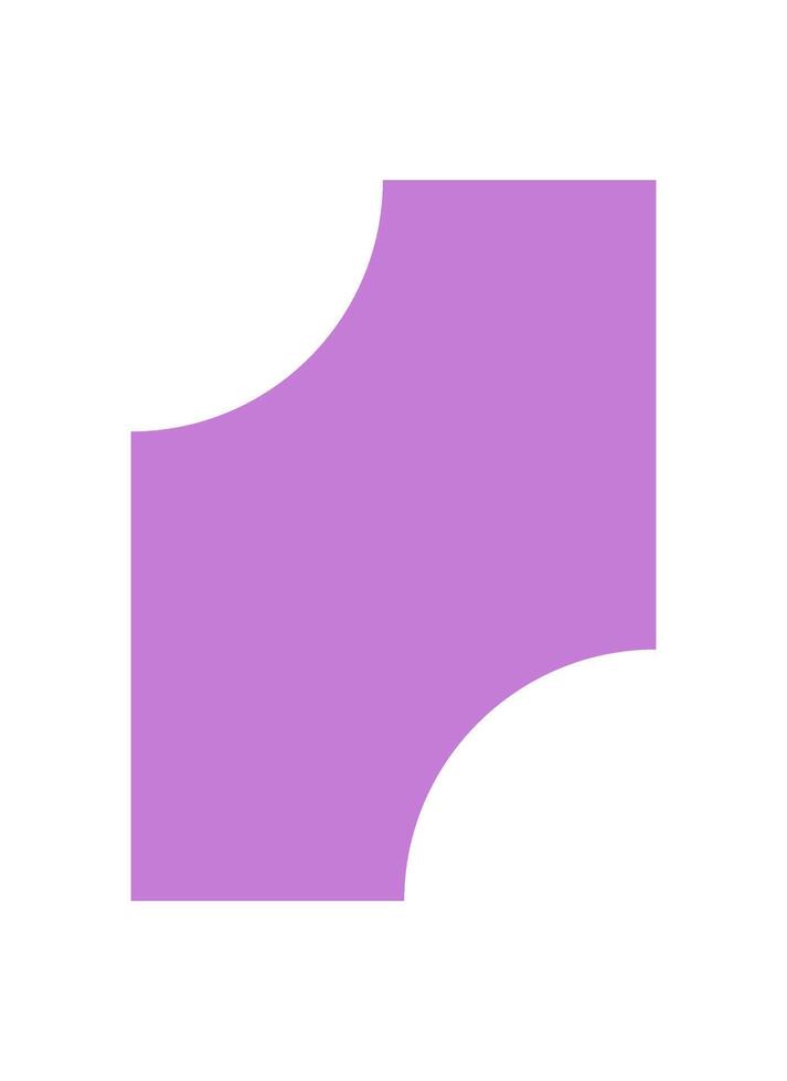 Brutalist abstract shape icon. Bold circular element with a modern curve. A flat symbol in a contemporary style, ideal for y2k graphic projects and design applications. vector