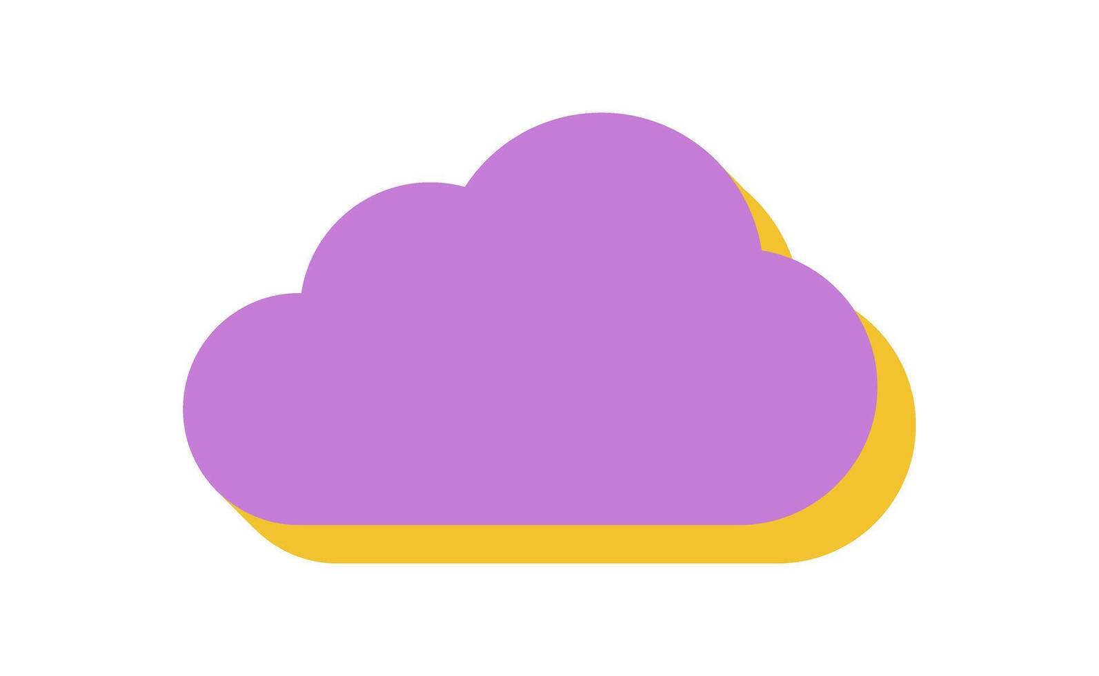 Brutalist cloud shape icon. Abstract cloud element silhouette. Modern decorative figure, flat style, suitable for graphic design projects and contemporary art applications. vector