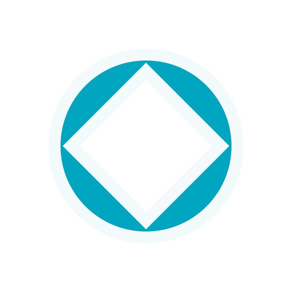 Brutalist abstract diamond icon sticker. Geometric flat shape symbol. Modern design element, bold figure, y2k aesthetic. Ideal for contemporary projects, graphic needs, and minimalist decor. vector