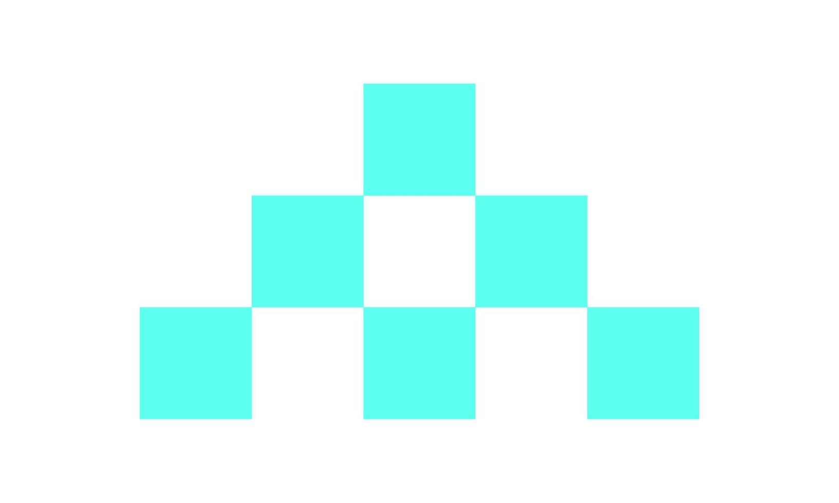 Y2K retro checker pattern. Abstract geometric shape with modern aesthetic. Bold visual style, flat icon representation, suitable for decoration or trendy poster designs. vector