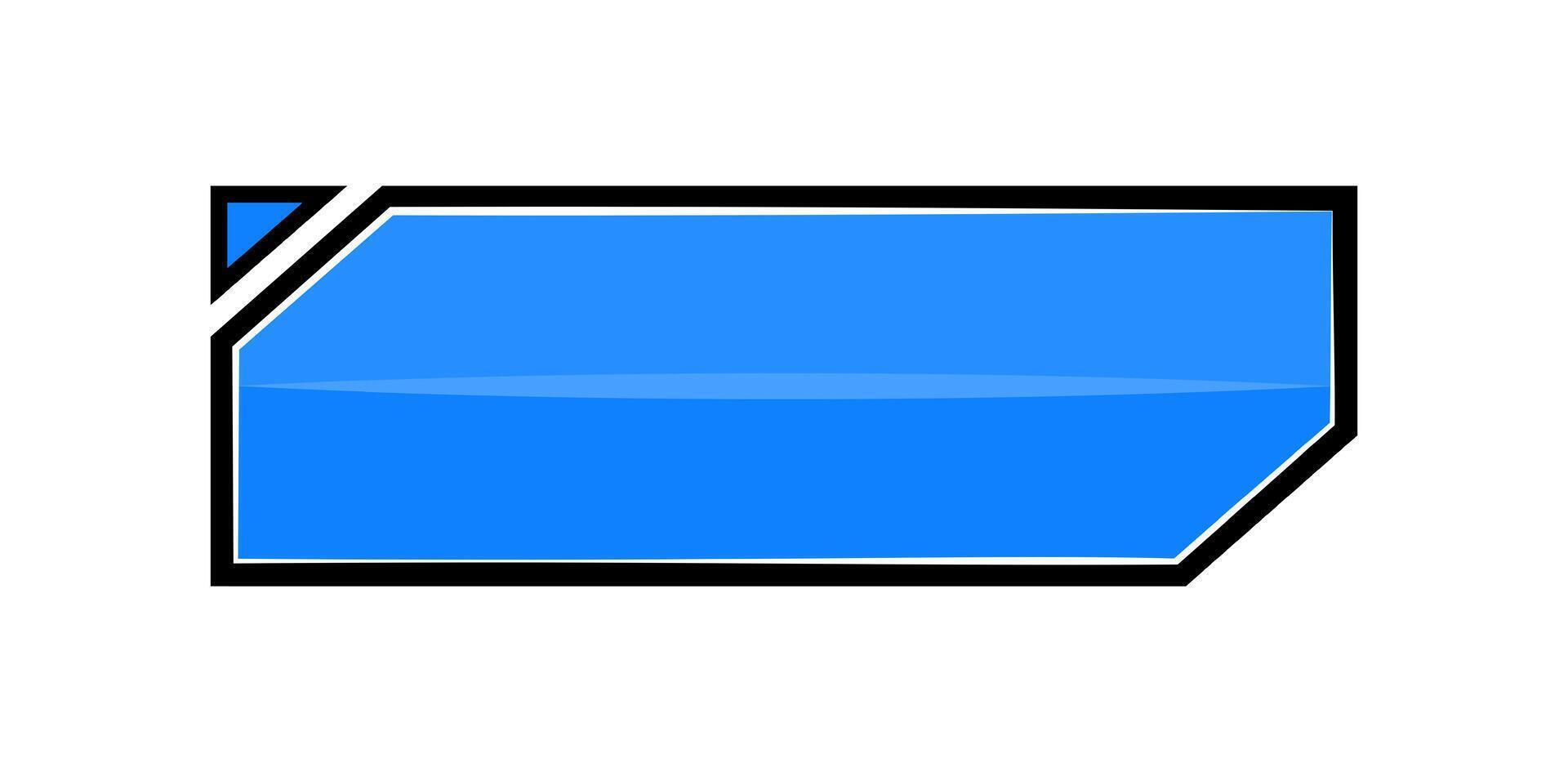 A blue rectangle with a white border vector