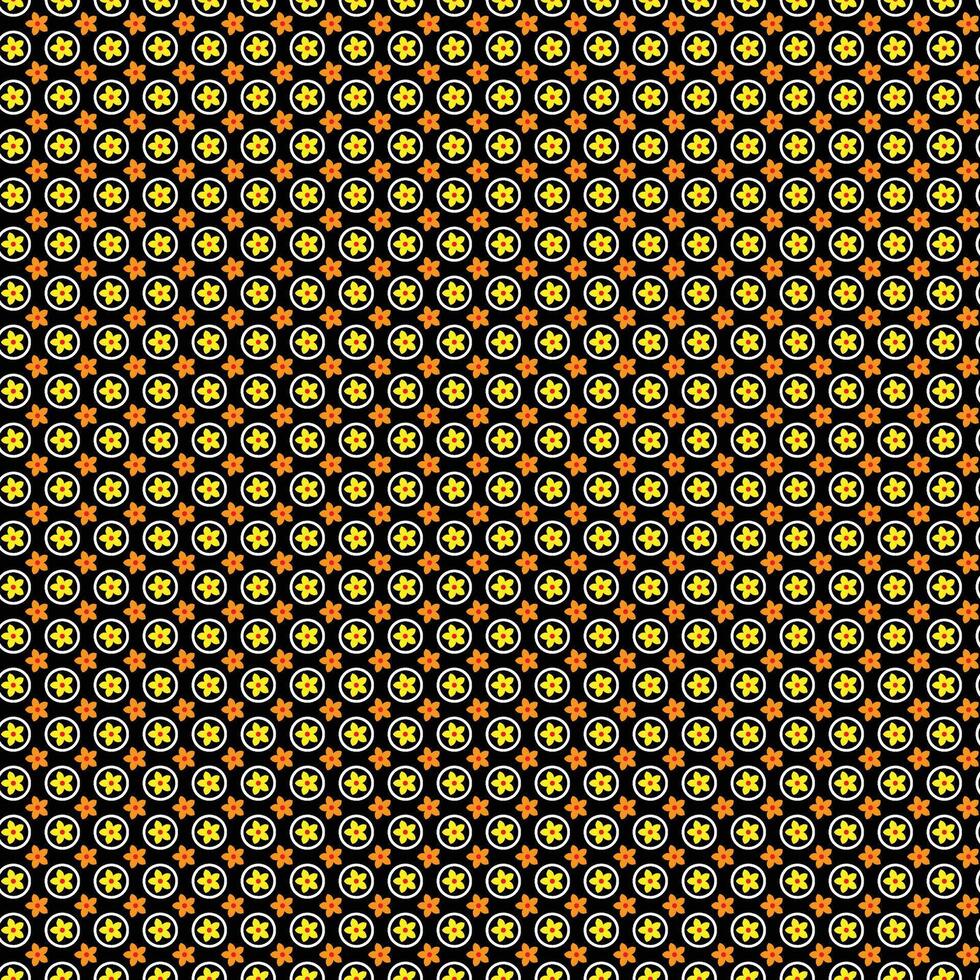 Small flowers and round ring background seamless pattern design allover background vector
