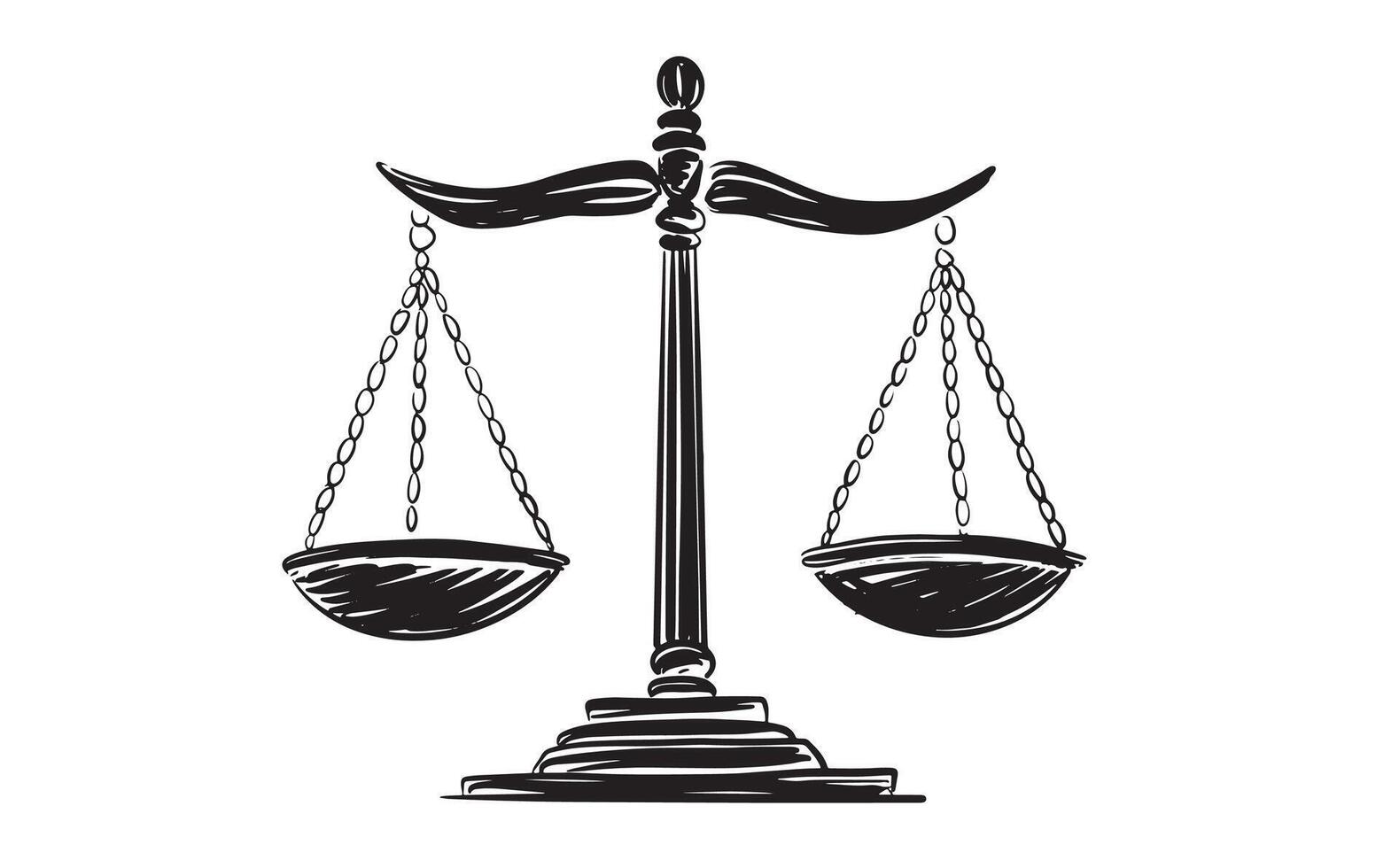Scales of Justice A Symbol of Law and Fairness vector
