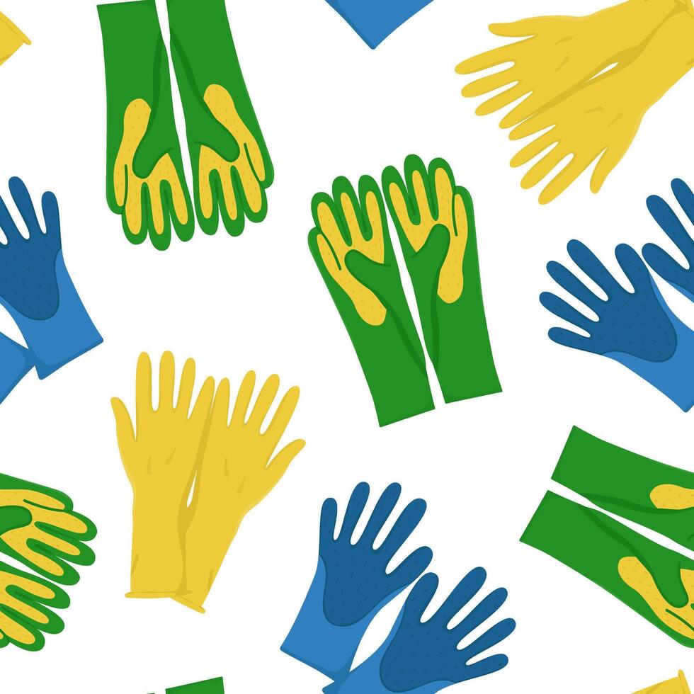 seamless pattern with cleaning gloves. Pattern for packaging, business cards and wallpaper. vector