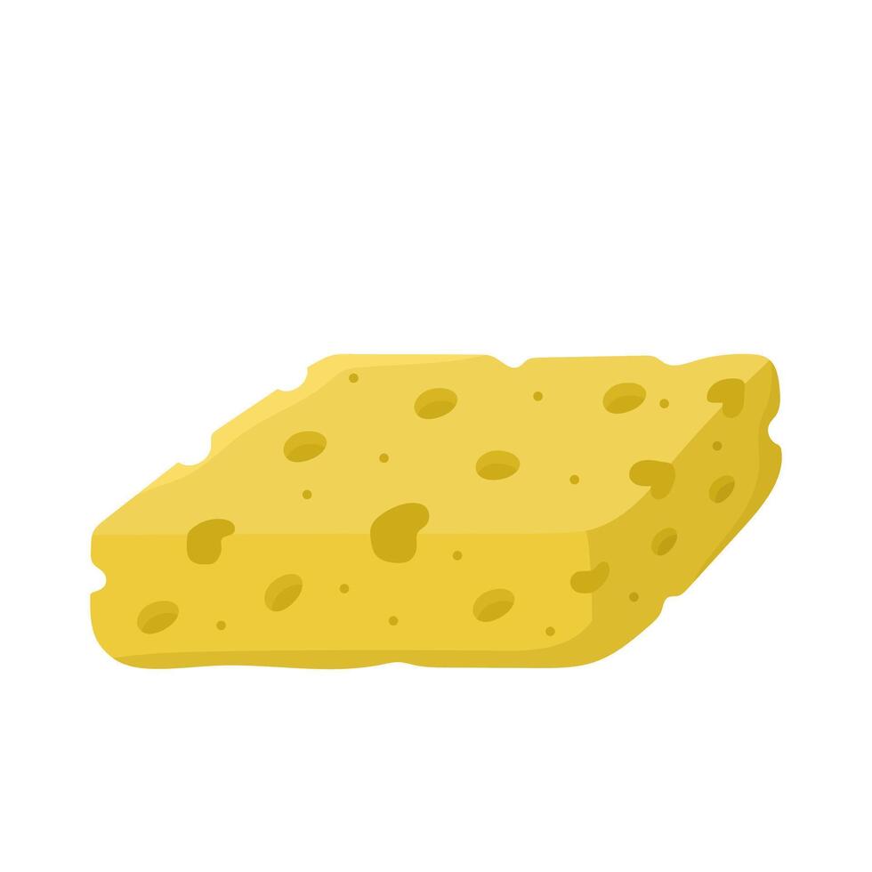 illustration with sponge for cleaning and house cleaning isolated on white background. Logo or icon with items for sanitation. vector