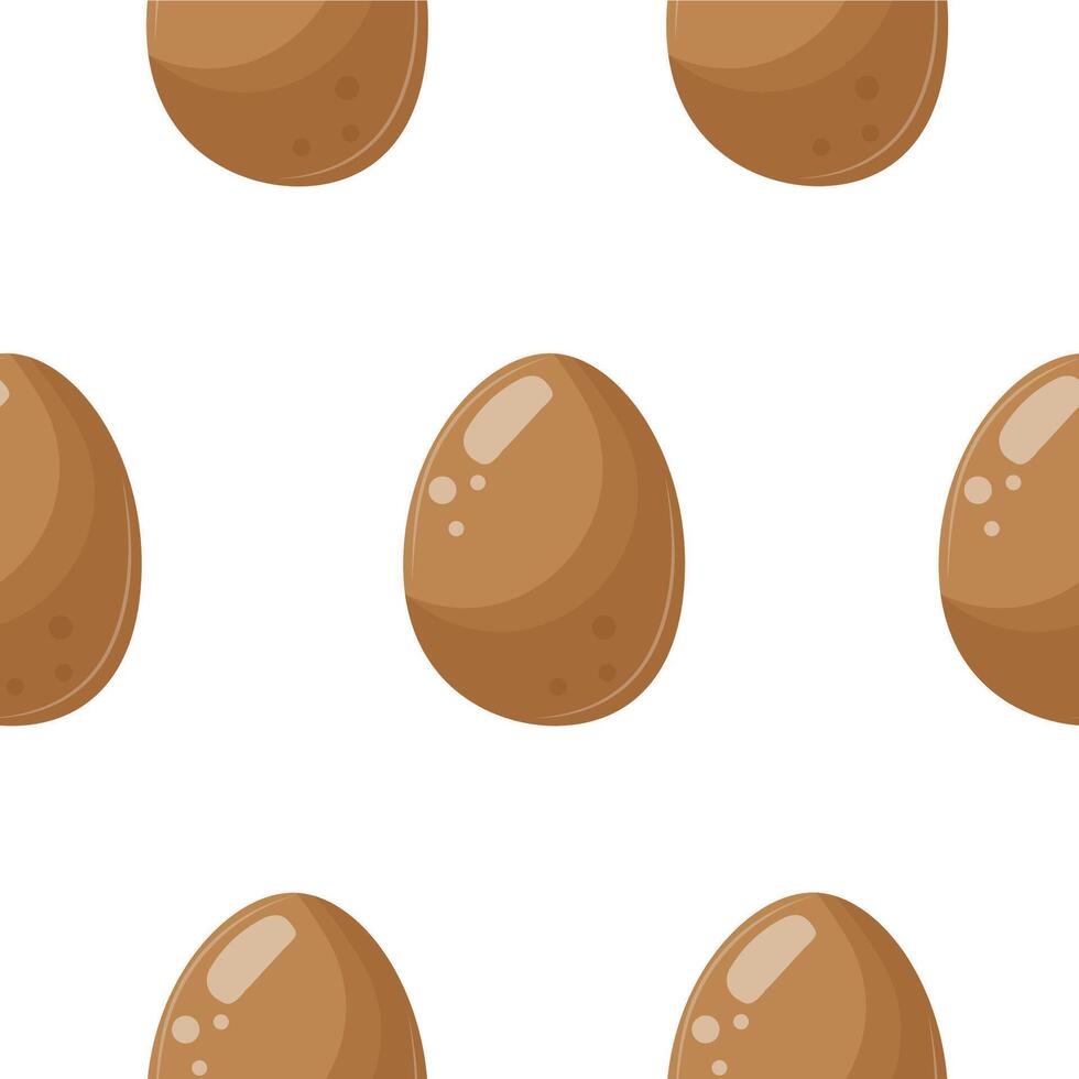 pattern with brown chicken egg icons, for various simple designs and patterns vector