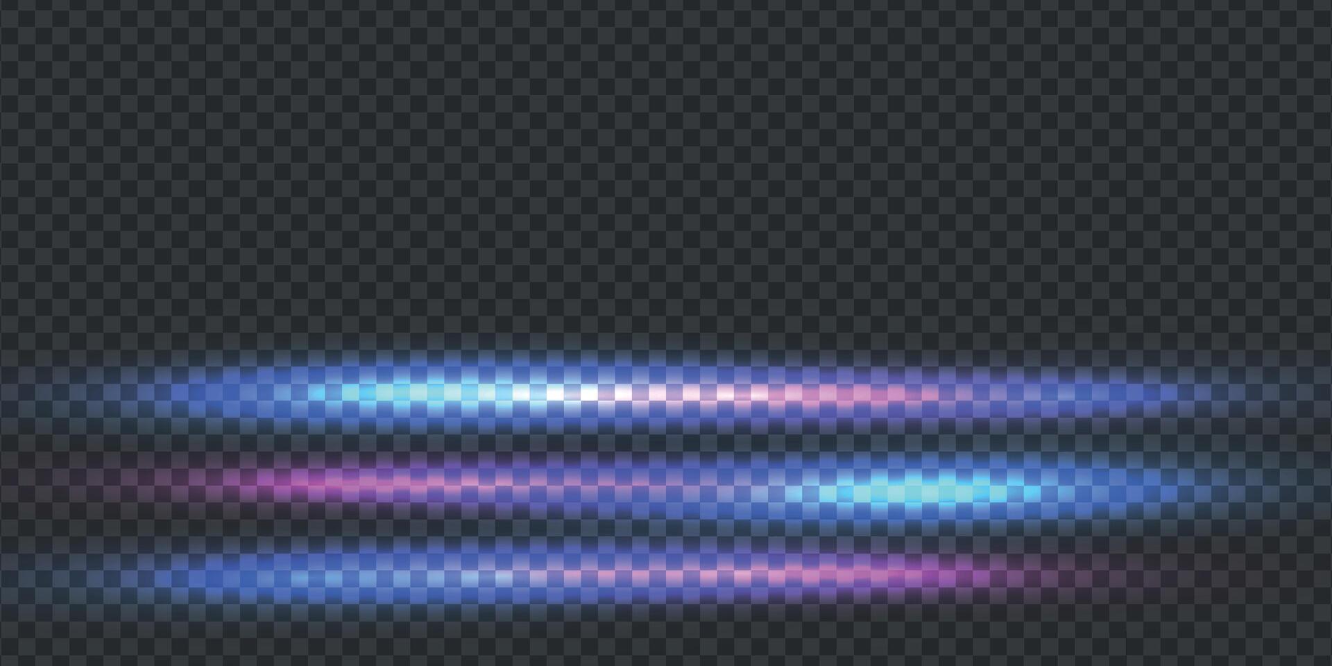 Abstract light speed lines. Motion trail with blur, blue, red color. Futuristic night neon laser spark. Dynamic waves of glow effect for web design, poster, business. illustration on dark backg vector