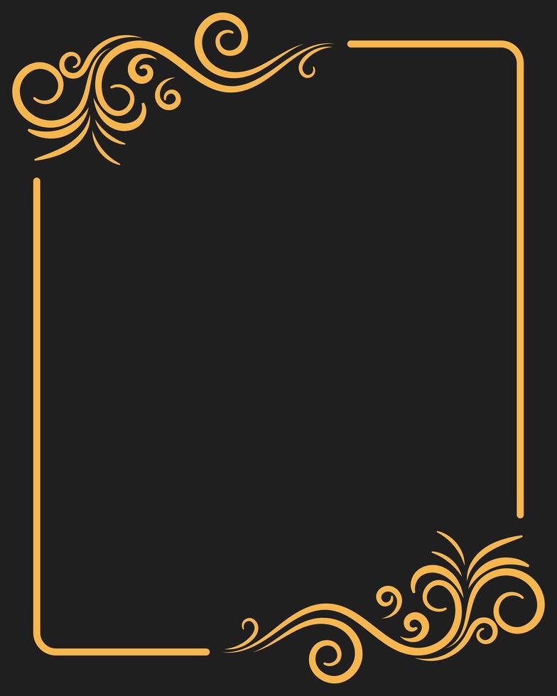 abstract floral vintage frame invitation card template vector