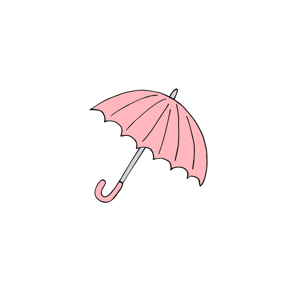 Hand drawn doodle sketch umbrella vector