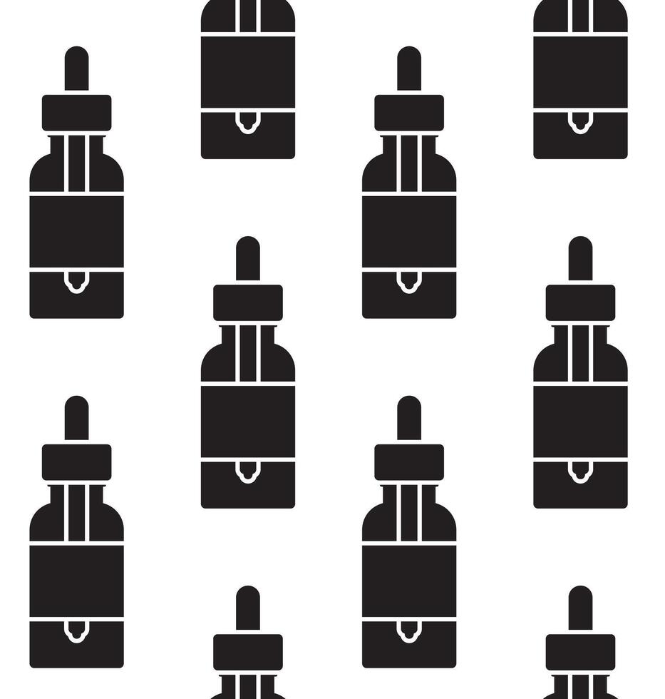 Seamless pattern of hand drawn doodle sketch oil essence bottle isolated on white background vector