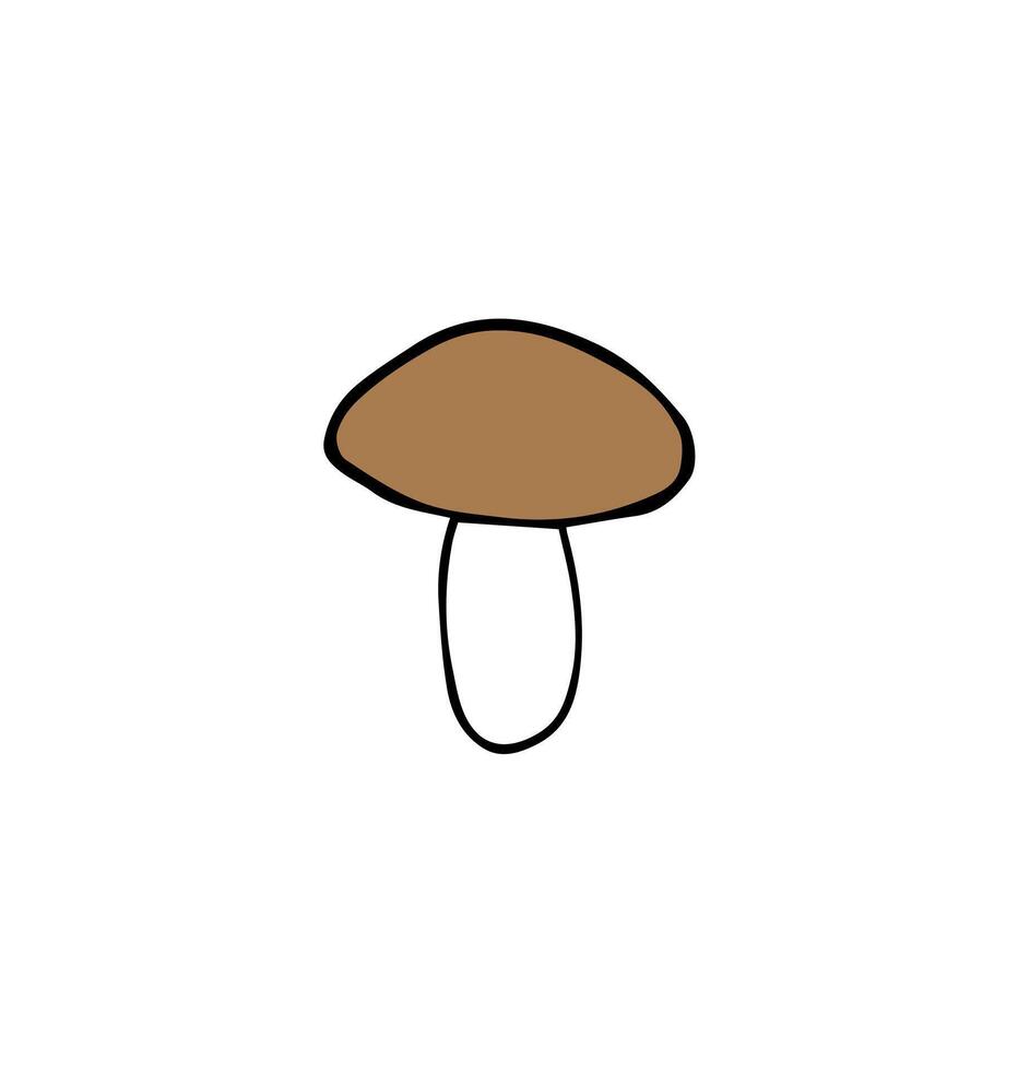 Hand drawn doodle sketch mushroom isolated on white background vector