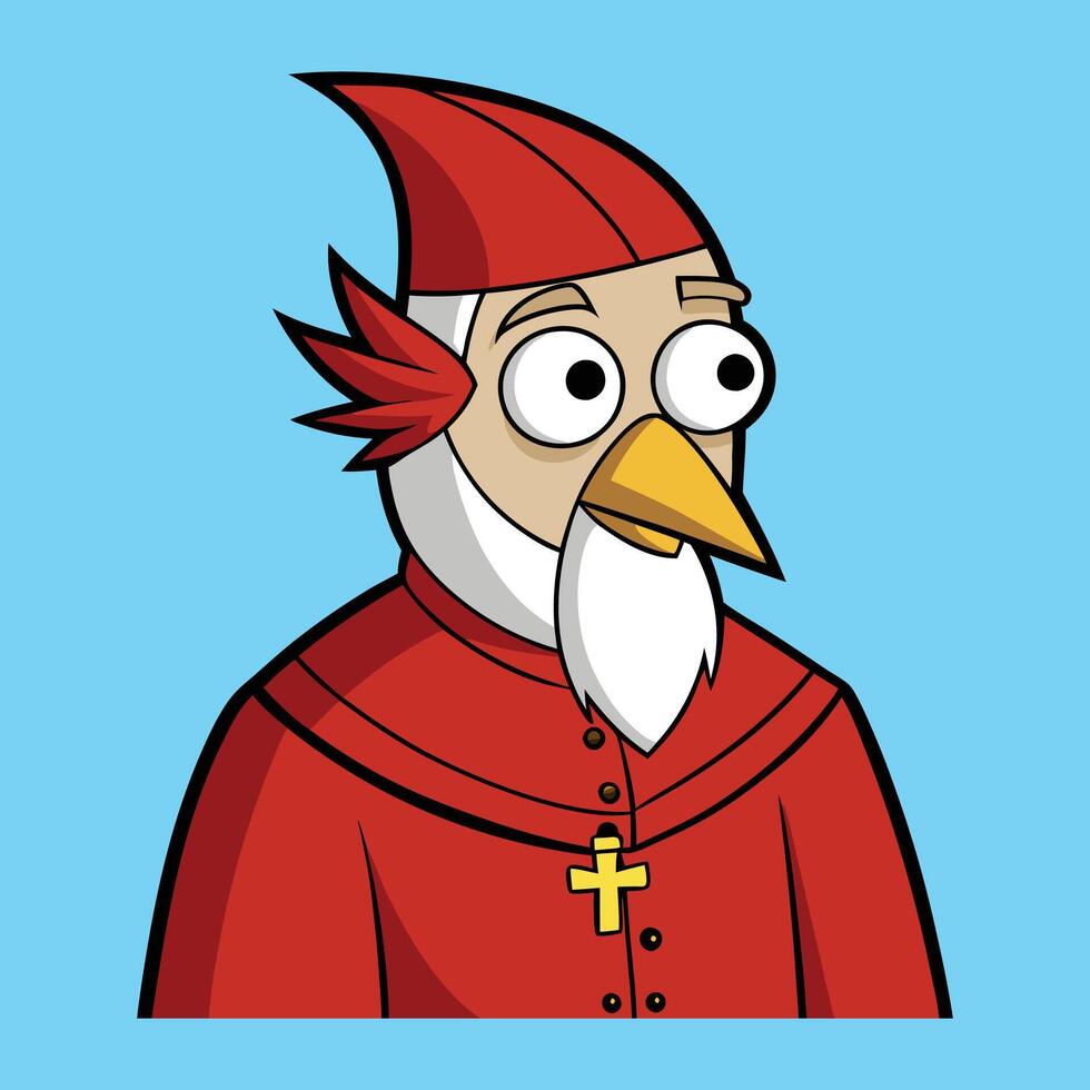 Funny chicken wearing sunglasses image vector