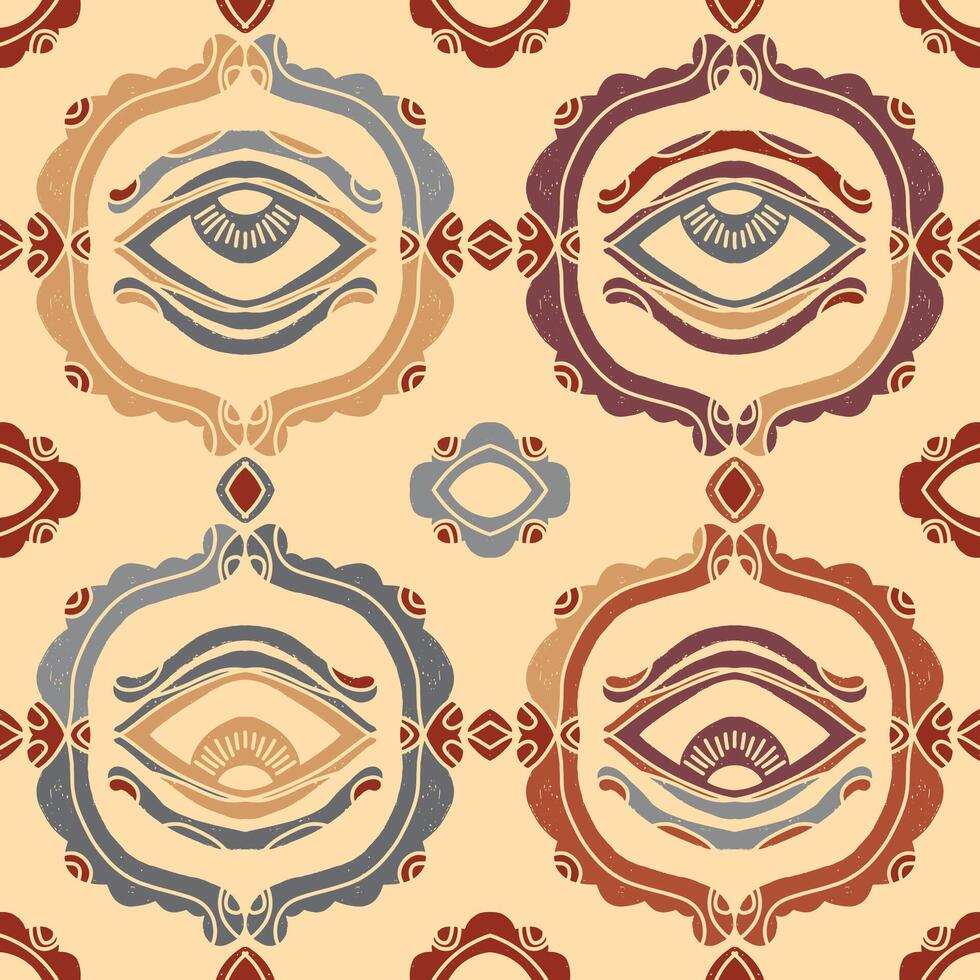 an image of a pattern with an eye on it vector