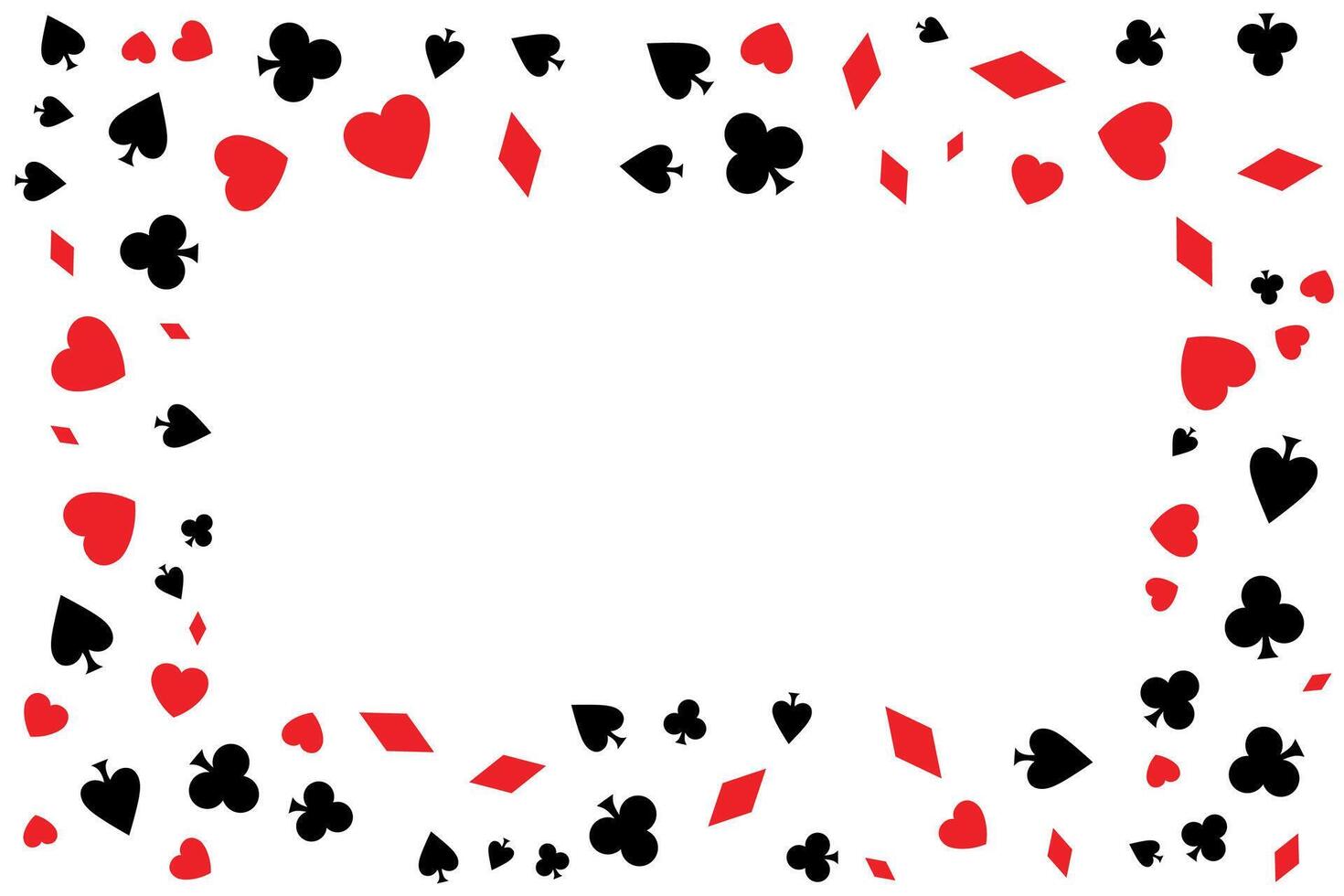 Poker concept frame with copyspace vector